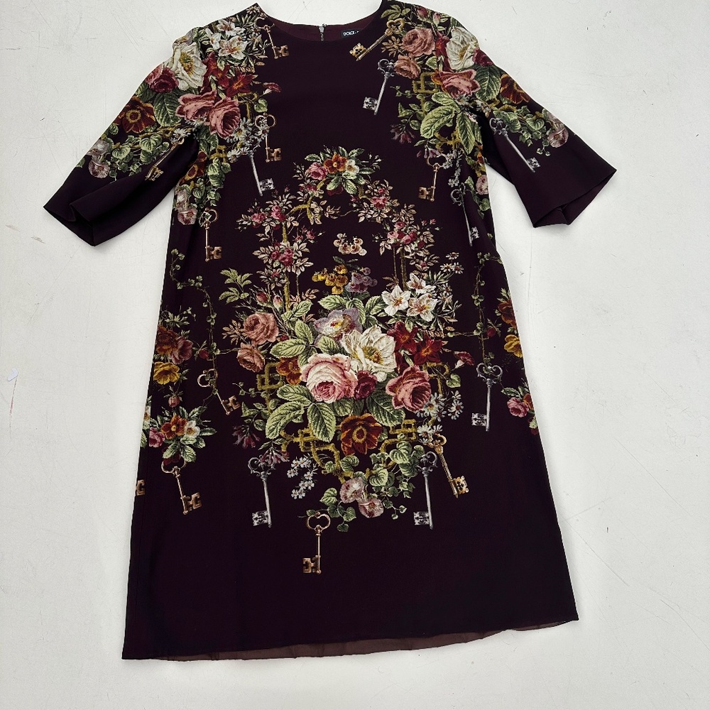 Dolce Gabbana Key and Roses dress IT 46